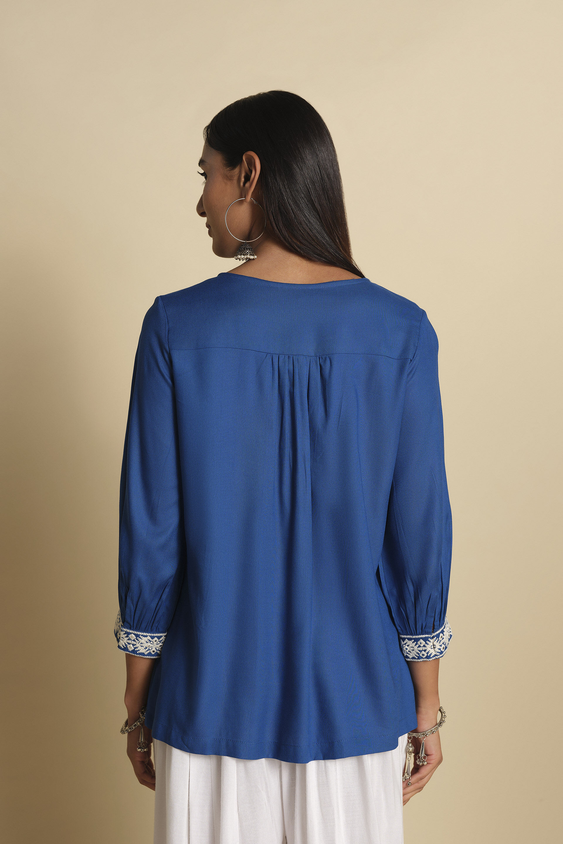 Neela Aasmaan Top, Blue, image 4